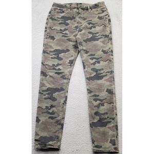 Hudson Barbara Super Skinny Jeans Womens 32 Multicolor Camo High Waist WHA407TEN